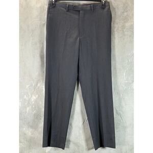 MICHAEL KORS Men's Charcoal Modern-Fit Wool Flat front Suit Pants SZ 32